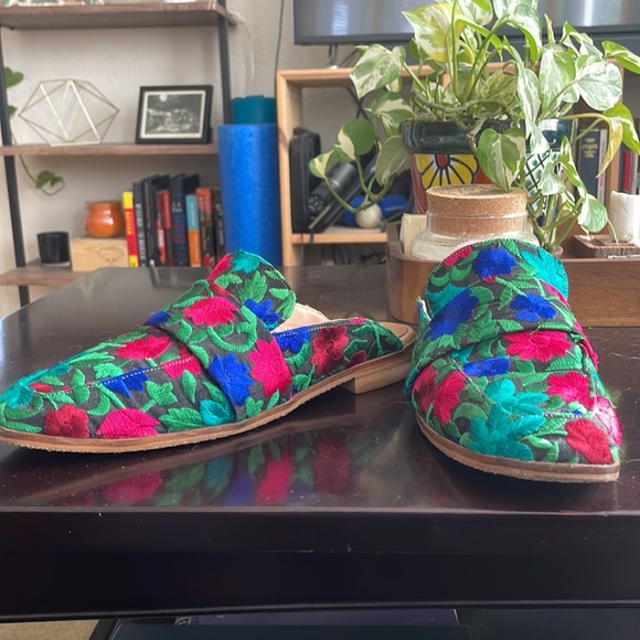 FREE PEOPLE Floral At Ease Brocade Slides - Picture 3 of 5